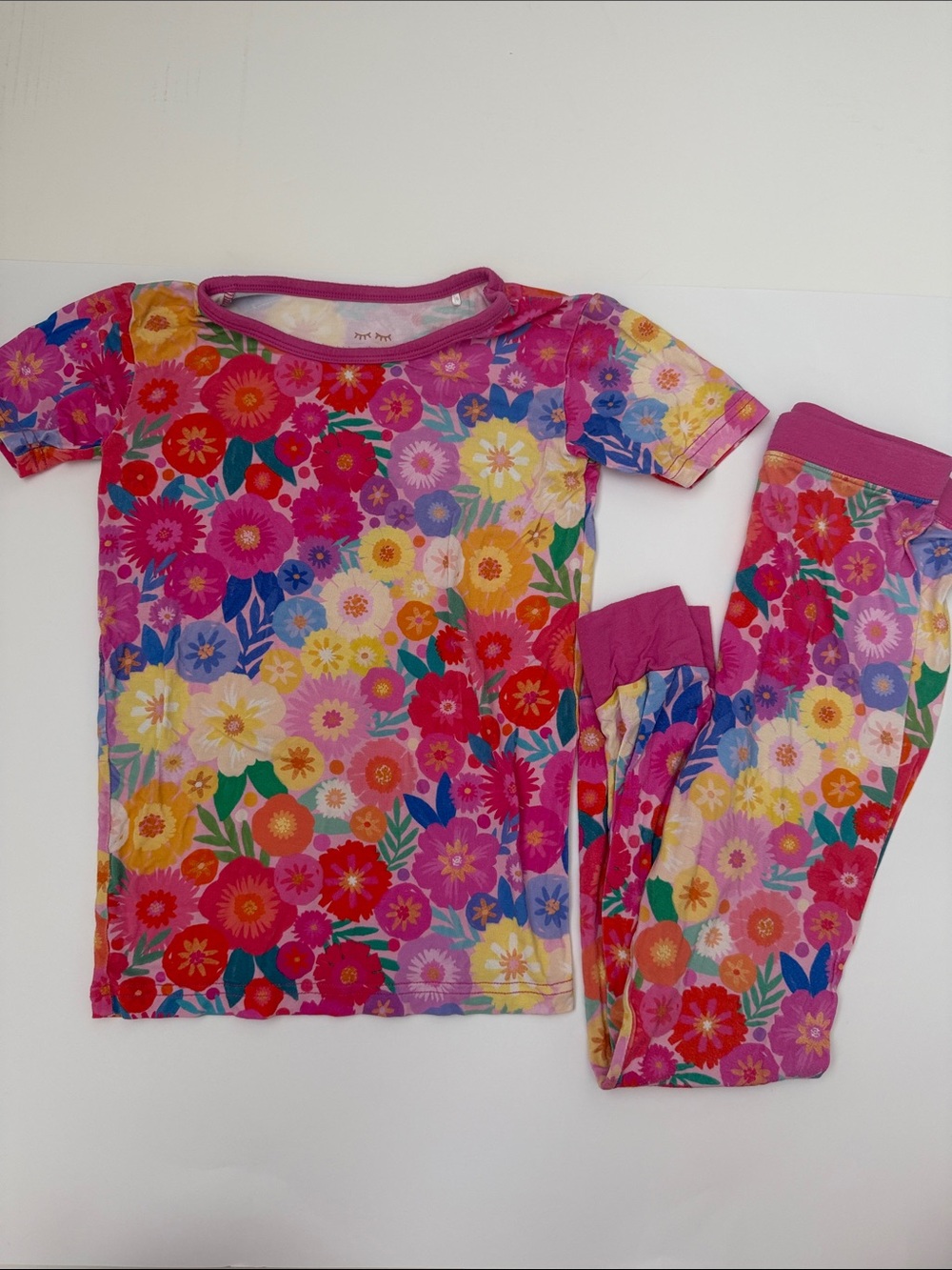 Little Sleepies Pink Multicolor Floral Pajama Set